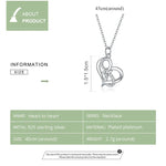 S925 Sterling Silver Heart To Heart Women Nacklace Jewelry, Heart To Heart