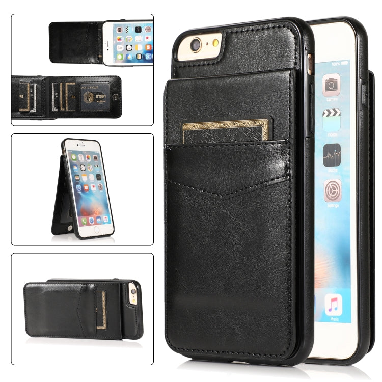 Solid Color PC + TPU Protective Case with Holder & Card Slots, For iPhone 6, For iPhone 6 Plus, For iPhone 8 Plus / 7 Plus, For iPhone XS / X, For iPhone XR, For iPhone XS Max, For iPhone 11, For iPhone 11 Pro
