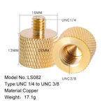 BEXIN LS082 2 PCS 3/8 inch Female Thread to 1/4 inch Male Conversion Screws, LS082