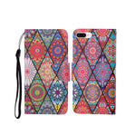 Painted Pattern Horizontal Flip Leathe Case, For iPhone 6, For iPhone 6 Plus, For iPhone 7 Plus
