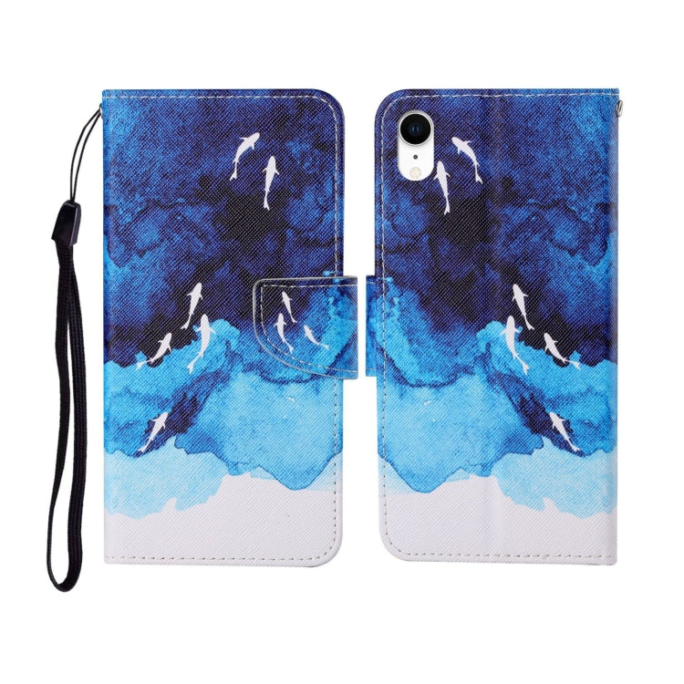 Painted Pattern Horizontal Flip Leathe Case, For iPhone SE (2020)/ 7 /8, For iPhone X, For iPhone XR