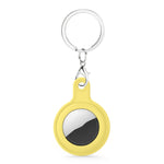 Gel Leather Case Cover with Switchable Keychain Ring for AirTag 2nd Gen / AirTag 1st Gen