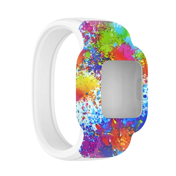 For Garmin Vivofit JR3 No Buckle Silicone Printing Replacement Watchband, S, L
