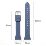 T-shaped Buckle Silicone Replacement Strap Watchband, 20mm, 22mm