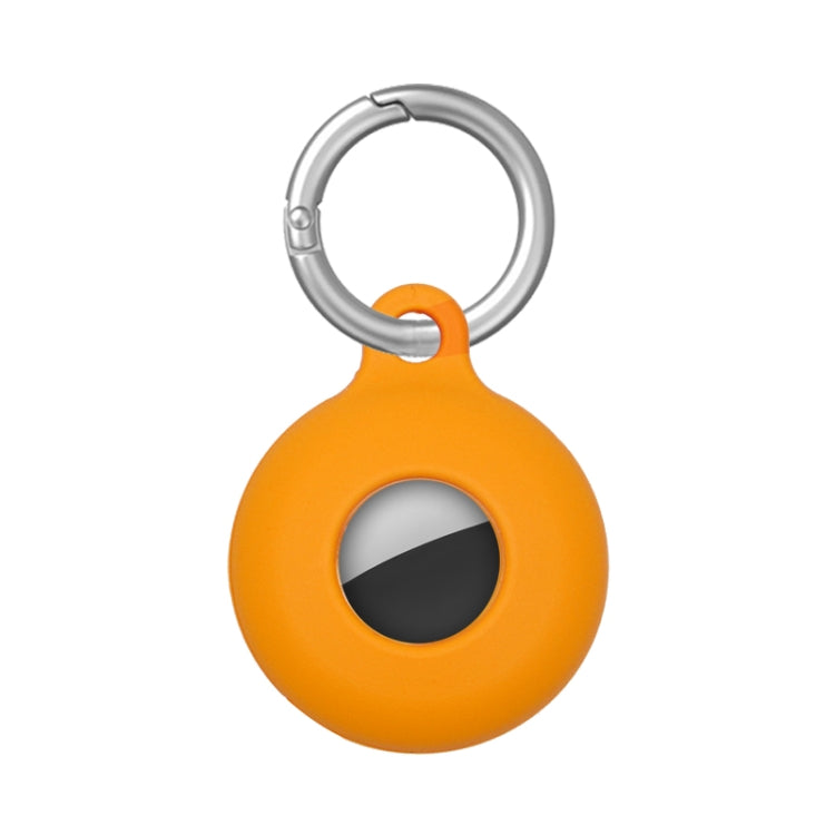 Dual-Side Hollow Anti-scratch Silicone Shockproof Protective Cover Case with Keychain Hook Loop, For AirTag