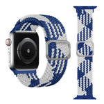 Buckle Braided Elastic Strap Watch Band For Apple Watch Series 9&8&7 41mm / SE 3&SE 2&6&SE&5&4 40mm / 3&2&1 38mm(Rainbow Color), For Apple Watch Series 7 45mm / 6 & SE & 5 & 4 44mm / 3 & 2 & 1 42mm