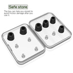 6 Pairs New Bee NB-M1 Slow Rebound Memory Foam Ear Caps with Storage Box, Suitable for 5mm-7mm Earphone Plugs, Memory Foam Black