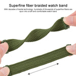 For Samsung Galaxy Watch 42mm Adjustable Nylon Braided Elasticity Replacement Strap Watchband, 125mm, 135mm, 145mm, 155mm