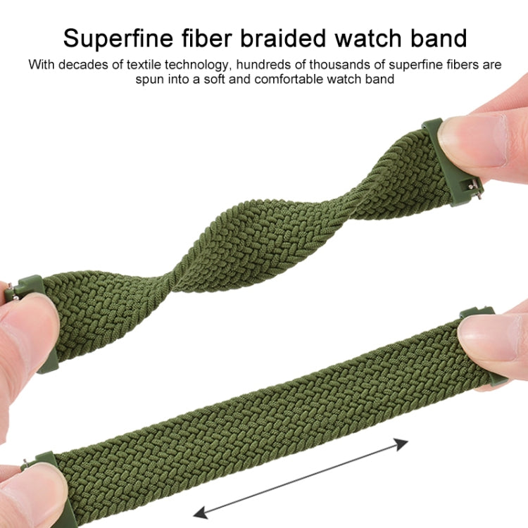 For Samsung Galaxy Watch 46mm Adjustable Nylon Braided Elasticity Replacement Strap Watchband, 125mm, 135mm, 145mm, 155mm