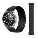 For Samsung Galaxy Watch 3 45mm Adjustable Nylon Braided Elasticity Replacement Strap Watchband, 165mm