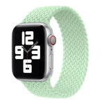 Metal Head Braided Nylon Solid Color Replacement Strap Watchband For Apple Watch Series 6 & SE & 5 & 4 40mm / 3 & 2 & 1 38mm, L 155mm