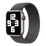 Metal Head Braided Nylon Solid Color Replacement Strap Watchband For Apple Watch Series 6 & SE & 5 & 4 40mm / 3 & 2 & 1 38mm, L 155mm