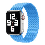 Metal Head Braided Nylon Solid Color Replacement Strap Watchband For Apple Watch Series 6 & SE & 5 & 4 40mm / 3 & 2 & 1 38mm, L 155mm