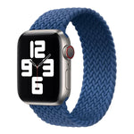 Metal Head Braided Nylon Solid Color Replacement Strap Watchband For Apple Watch Series 6 & SE & 5 & 4 44mm / 3 & 2 & 1 42mm, L 165mm