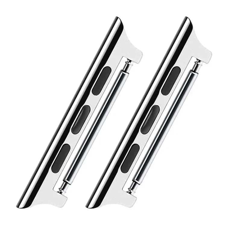 2 PCS Watchbands Stainless Steel Acoustic Ear Connector, Width: 22mm For Apple Watch Series 6 & SE & 5 & 4 44mm / 3 & 2 & 1 42mm, Width: 22mm For Apple Watch 44mm / 42mm
