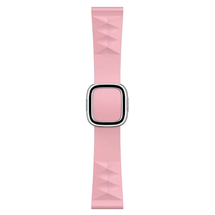 Modern Style Silicone Replacement Strap Watchband For Apple Watch Series 6 & SE & 5 & 4 44mm / 3 & 2 & 1 42mm, Black Buckle, Rose Gold Buckle, Silver Buckle
