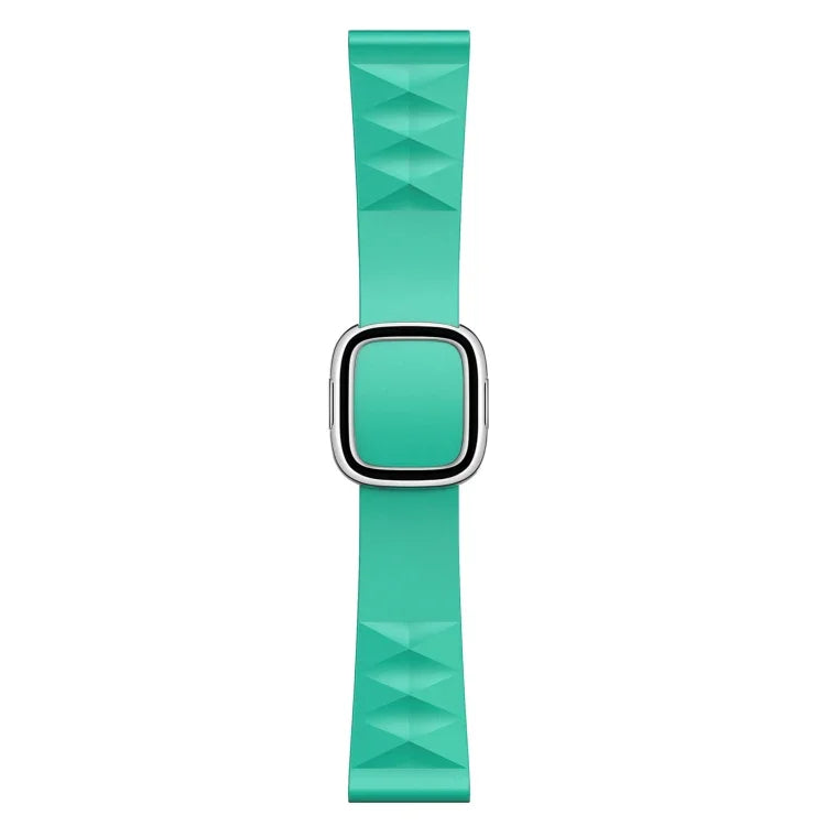 Modern Style Silicone Replacement Strap Watchband For Apple Watch Series 6 & SE & 5 & 4 44mm / 3 & 2 & 1 42mm, Black Buckle, Rose Gold Buckle, Silver Buckle