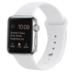 Silicone Replacement Strap Watchband For Apple Watch Series, 7 41mm / 6 & SE & 5 & 4 40mm / 3 & 2 & 1 38mm, 7 45mm / 6 & SE & 5 & 4 44mm / 3 & 2 & 1 42mm