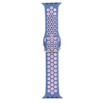 Metal Buckle Silicone Replacement Watchband For Apple Watch Series, 7 41mm / 6 & SE & 5 & 4 40mm / 3 & 2 & 1 38mm, 7 45mm / 6 & SE & 5 & 4 44mm / 3 & 2 & 1 42mm