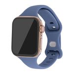 Slimming 8-buckle Silicone Replacement Strap Watchband, For Apple Watch Series 7  41mm / & 6 & SE & 5 & 4 40mm, For Apple Watch Series  7  45mm / & 6 & SE & 5 & 4 44mm