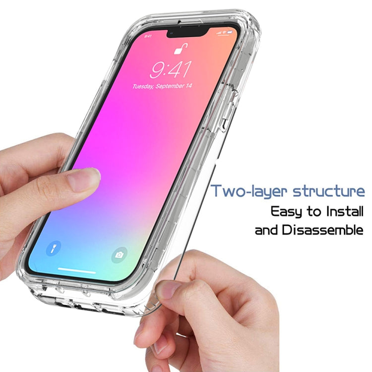 Shockproof High Transparency Two-color Gradual Change PC+TPU Candy Colors Protective Case, For iPhone 13 Pro