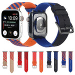 Nylon Single Loop Replacement Strap Watchband For Apple Watch Series, 7 41mm / 6 & SE & 5 & 4 40mm / 3 & 2 & 1 38mm, 7 45mm / 6 & SE & 5 & 4 44mm / 3 & 2 & 1 42mm