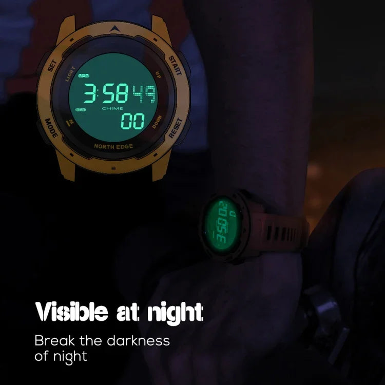 NORTH EDGE Mars Men Luminous Digital Waterproof Smart Sports Watch, Support Alarm Clock & Countdown & Sports Mode