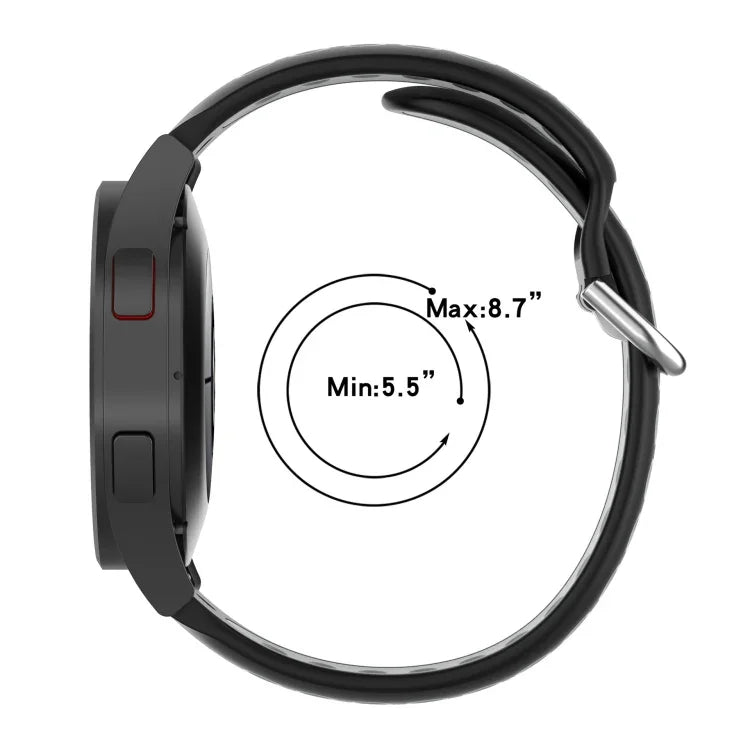 Two-color Silicone Replacement Strap Watchband, For Samsung Galaxy Watch4 Classic 46mm