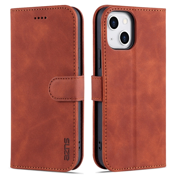 AZNS Skin Feel Calf Texture Horizontal Flip Leather Case with Card Slots & Holder & Wallet, For iPhone 13, For iPhone 13 Mini