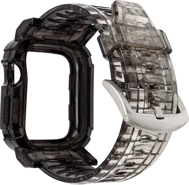 Gradient TPU Integrated Case Strap For Apple Watch Series 9 / 8 / 7 45mm / 6 / 5 / 4 / Watch SE 44mm / Watch 42mm, For Apple Watch Series 9 / 8 / 7 45mm / 6 / 5 / 4 / Watch SE 44mm / Watch 42mm