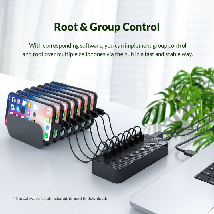 ORICO CT2U3-7AB-WH 7 In 1 Plastic Stripes Multi-Port USB HUB with Individual Switches,, CT2U3-7AB-WH UK Plug, CT2U3-7AB-BK EU Plug, CT2U3-7AB-WH EU Plug, CT2U3-7AB-BK AU Plug, CT2U3-7AB-WH AU Plug, CT2U3-7AB-BK UK Plug