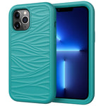 Wave Pattern 3 in 1 Silicone + PC Shockproof Protective Case, For iPhone 13 mini, For iPhone 13, For iPhone 13 Pro, For iPhone 13 Pro Max