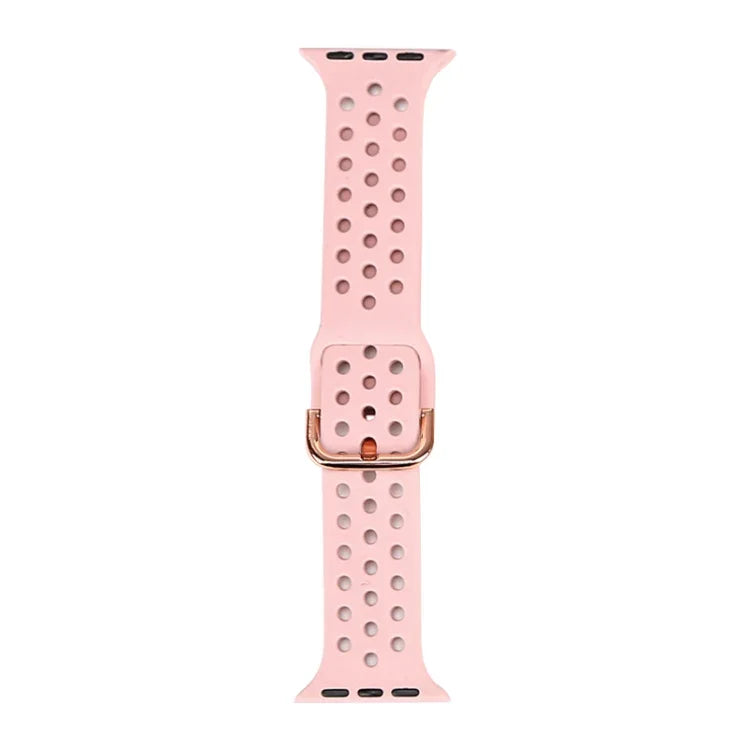 Silicone Replacement Watchband For Apple Watch Series, 7 41mm / 6 & SE & 5 & 4 40mm / 3 & 2 & 1 38mm