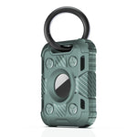 Tank Armor Anti-scratch Shockproof Carbon Fiber TPU Protective Cover Case with Keychain Ring Loop, For AirTag