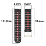 Universal Colorful Hole Silicone Replacement Strap Watchband, 22mm, 20mm, For Suunto 9 Peak