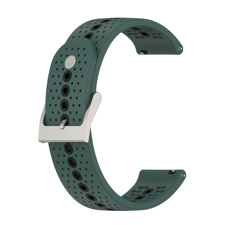 Universal Colorful Hole Silicone Replacement Strap Watchband, 22mm, 20mm, For Suunto 9 Peak