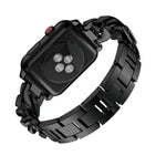 Single Row Denim Diamond Alloy Watchband, For Apple Watch Series 8&7 41mm / SE 2&6&SE&5&4 40mm / 3&2&1 38mm, For Apple Watch Series 8&7 45mm / SE 2&6&SE&5&4 44mm / 3&2&1 42mm