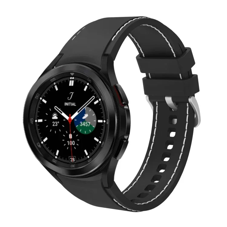 Silicone Stitching Replacement Strap Watchband, For Samsung Galaxy Watch4 / Watch4 Classic