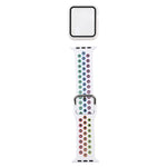 Silicone Replacement Strap Watchband + Protective Case with Screen Protector Set For Apple Watch Series, 3 & 2 & 1 38mm, For Apple Watch Series 6 / 5 / 4 / Watch SE 40mm