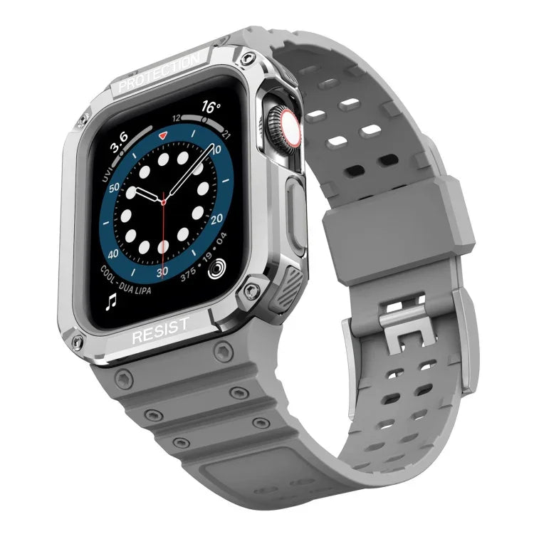 Silicone Integrated Replacement Strap Watchband For Apple Watch Series, For Apple Watch Series 9&8&7 45mm / SE&6&5&4 44mm / 3&2&1 42mm