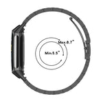 For Fitbit Charge 5 Three-bead Stainless Steel Replacement Strap Watchband