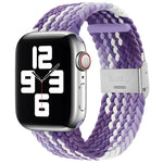 Nylon Braid One Buckle Replacement Watchband For Apple Watch Series, 7 41mm / 6&SE&5&4 40mm / 3&2&1 38mm