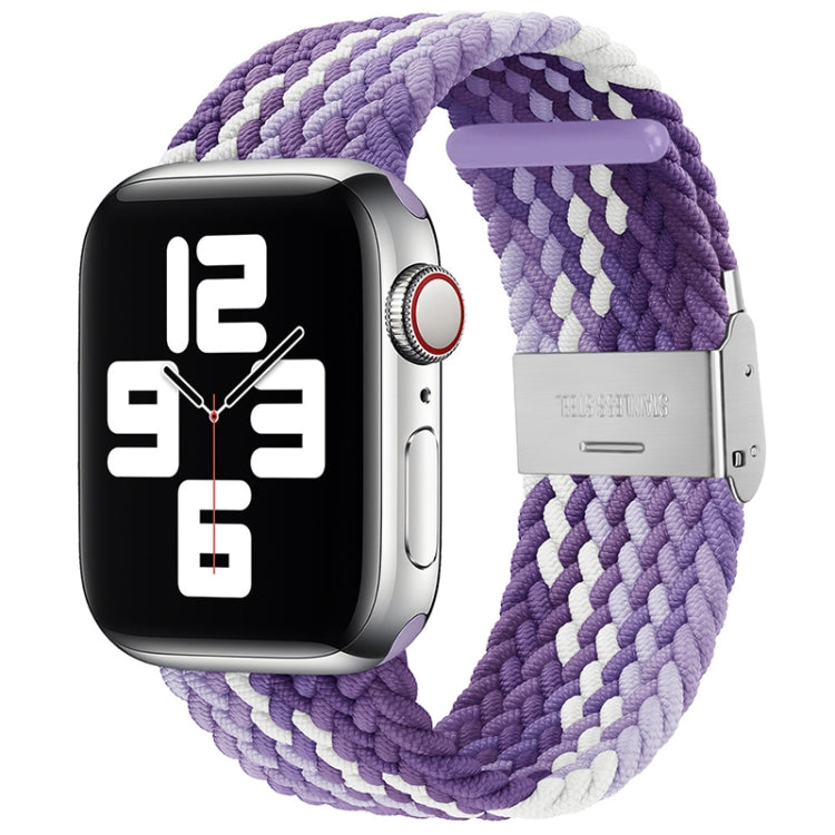 Nylon Braid One Buckle Replacement Watchband For Apple Watch Series, 7 45mm / 6&SE&5&4 44mm / 3&2&1 42mm