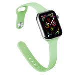 Slimming Silicone Replacement Watchband For Apple Watch Series, 7 41mm / 6&SE&5&4 40mm / 3&2&1 38mm