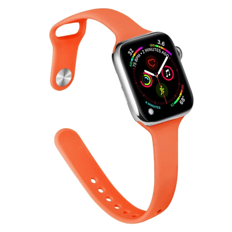 Slimming Silicone Replacement Watchband For Apple Watch Series, 7 41mm / 6&SE&5&4 40mm / 3&2&1 38mm