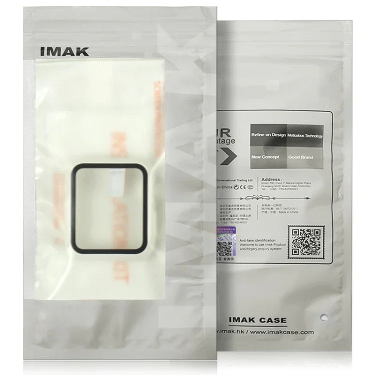 IMAK Shockproof PC Protective Case with Tempered Glass Film, For Apple Watch Series 6 & SE & 5 & 4 44mm, For Apple Watch Series 3 & 2 & 1 42mm, For Apple Watch Series 6 & SE & 5 & 4 40mm, For Apple Watch Series 3 & 2 & 1 38mm