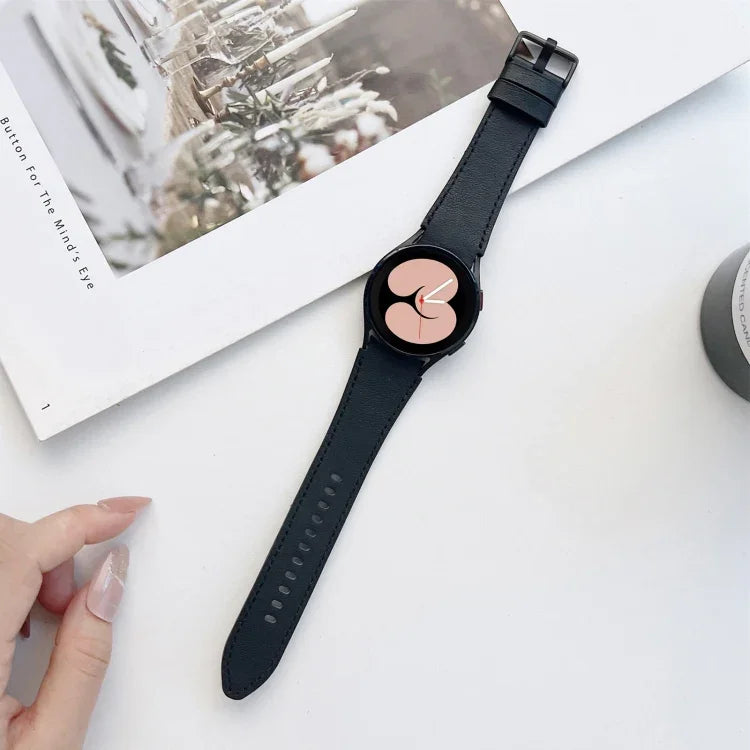 Double-sided Leather Strap Watchband, For Samsung Galaxy Watch4 40mm / 44mm