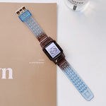 Jelly Gradient Transparent TPU Strap Watchband For Apple Watch Series, 7 41mm / 6&SE&5&4 40mm / 3&2&1 38mm, 7 45mm / 6&SE&5&4 44mm / 3&2&1 42mm