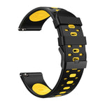 22mm Three Rows Holes Two-color Silicone Strap Watchband, For Huawei Watch GT 3