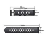 22mm Three Rows Holes Two-color Silicone Strap Watchband, For Huawei Watch GT 3